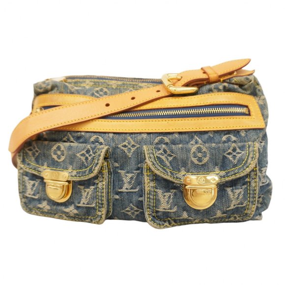 LOUIS VUITTON Blue Monogram Shoulder Bag - Picture 1 of 14